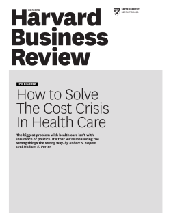 How to Solve The Cost Crisis In Health Care