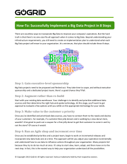 How-To: Successfully Implement a Big Data Project in 8 Steps