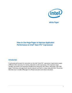 White Paper How to Use Huge Pages to Improve Application