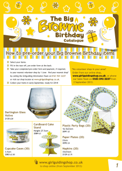 How to pre-order your Big Brownie Birthday items Catalogue