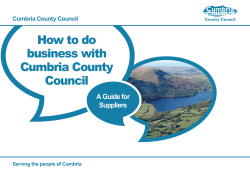 How to do business with Cumbria County Council
