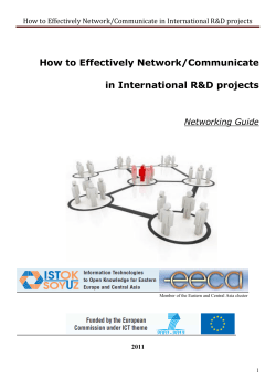 How to Effectively Network/Communicate in International R&amp;D projects Networking Guide