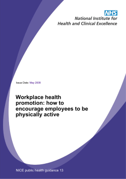 Workplace health promotion: how to encourage employees to be physically active