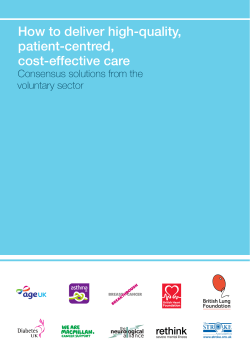 How to deliver high-quality, patient-centred, cost-effective care Consensus solutions from the