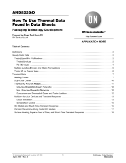 AND8220/D How To Use Thermal Data Found in Data Sheets Packaging Technology Development