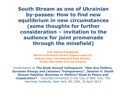 South Stream as one of Ukrainian by-passes: How to find new