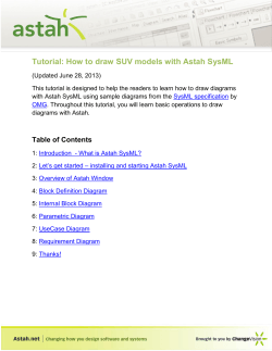 Tutorial: How to draw SUV models with Astah SysML
