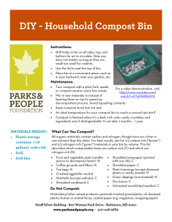 DIY - Household Compost Bin Instructions