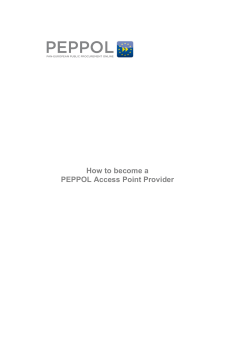 How to become a PEPPOL Access Point Provider