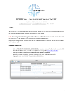 BEACONinside – How to change the proximity UUID?