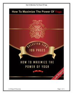 How To Maximize The Power Of Yoga © Wings Of Success