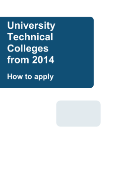 University Technical Colleges from 2014