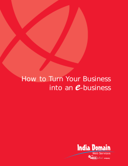 e How to Turn Your Business into an -business