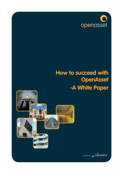 How to succeed with OpenAsset -A White Paper