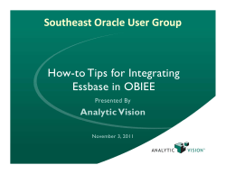 Southeast  Southeast Oracle User  Oracle User Group Group