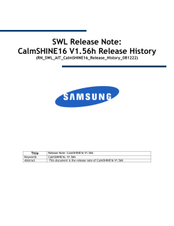 SWL Release Note: CalmSHINE16 V1.56h Release History  (RN_SWL_AIT_CalmSHINE16_Release_History_081222)