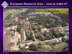 – how to make it? European Research Area Institute for Nuclear Studies