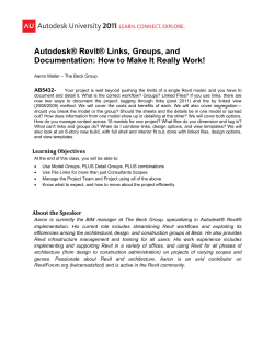 Autodesk® Revit® Links, Groups, and AB5432-