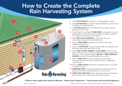 1. 2. Check ROOF SURFACE is suitable for collecting quality rainwater.