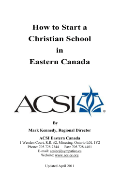 How to Start a Christian School in Eastern Canada