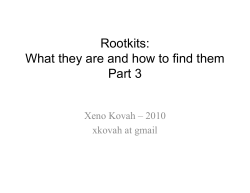 Rootkits: What they are and how to find them Part 3