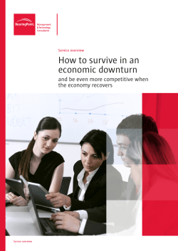 How to survive in an economic downturn the economy recovers
