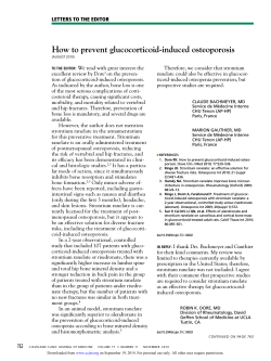 How to prevent glucocorticoid-induced osteoporosis