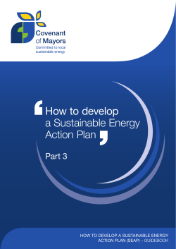 How to develop a Sustainable Energy Action Plan Part 3