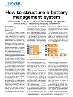 How to structure a battery management system Power
