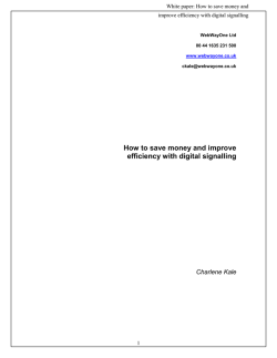 How to save money and improve efficiency with digital signalling  Charlene Kale