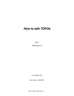 How to edit TOPOs (c) N Willink 2014