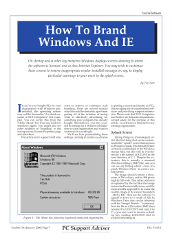 How To Brand Windows And IE