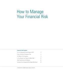 How to Manage Your Financial Risk