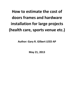 How to estimate the cost of doors frames and hardware