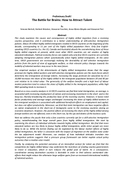 The Battle for Brains: How to Attract Talent Preliminary Draft!  Abstract