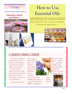 How to Use Essential Oils Uttati I