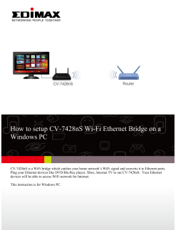 How to setup CV-7428nS Wi-Fi Ethernet Bridge on a Windows PC