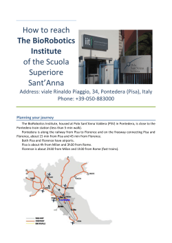 How to reach of the Scuola Superiore Sant’Anna