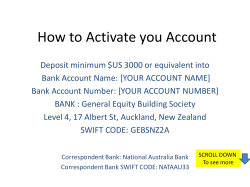 How to Activate you Account