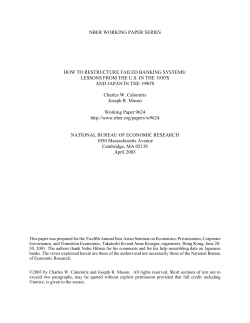 NBER WORKING PAPER SERIES HOW TO RESTRUCTURE FAILED BANKING SYSTEMS:
