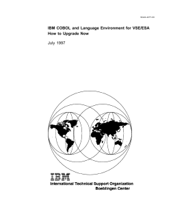 IBM COBOL and Language Environment for VSE/ESA How to Upgrade Now SG24-4277-00