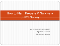How to Plan, Prepare &amp; Survive a UHMS Survey Hyperbaric Consultant