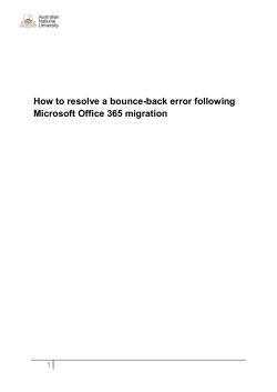 How to resolve a bounce-back error following Microsoft Office 365 migration