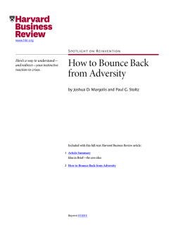 How to Bounce Back from Adversity