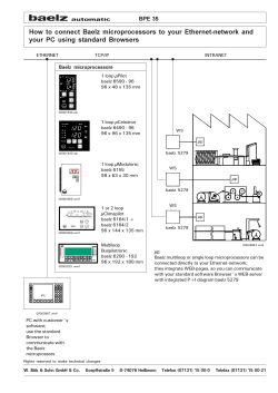 How  to  connect  Baelz  microprocessors ... your  PC  using  standard  Browsers