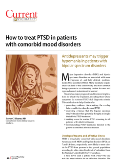 M How to treat PTSD in patients with comorbid mood disorders