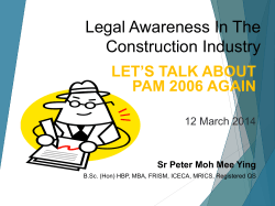 Legal Awareness In The Construction Industry LET’S TALK ABOUT