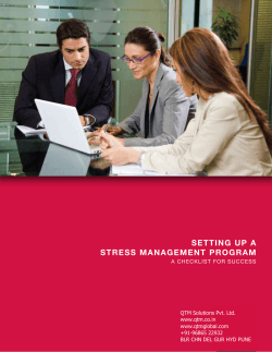 setting up a stress management program