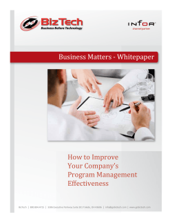 Business Matters - Whitepaper How to Improve Your