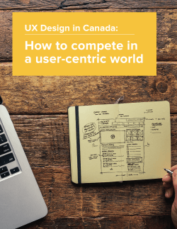 how to compete in a user-centric world uX design in Canada: 1